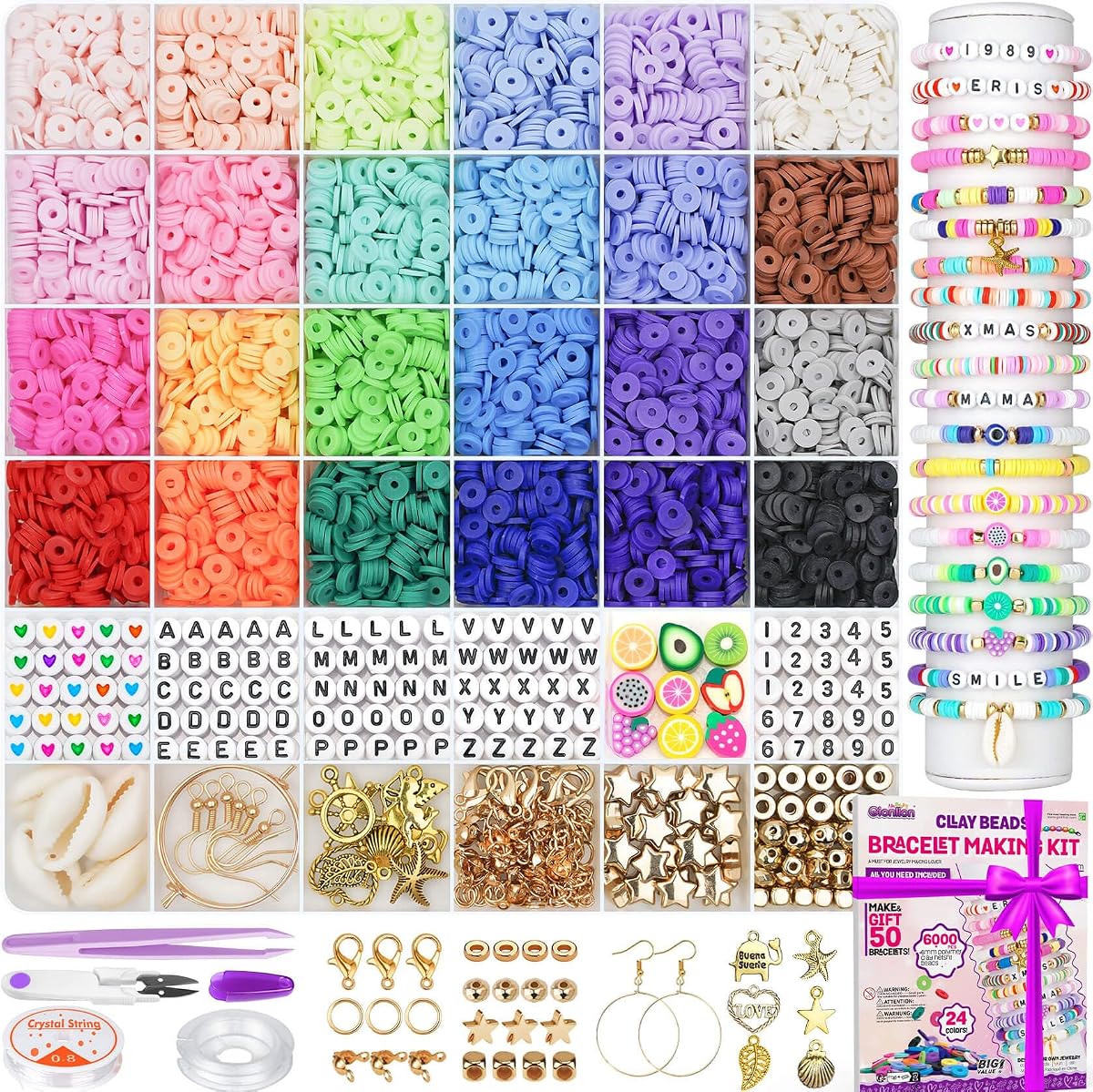 Clay Bead Bracelet Kit 6000